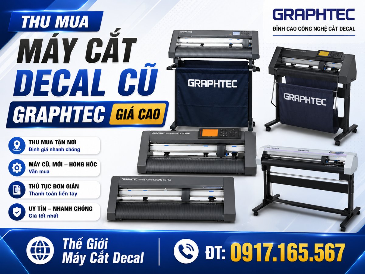 Thu mua máy cắt decal Graphtec cũ đã qua sử dụng