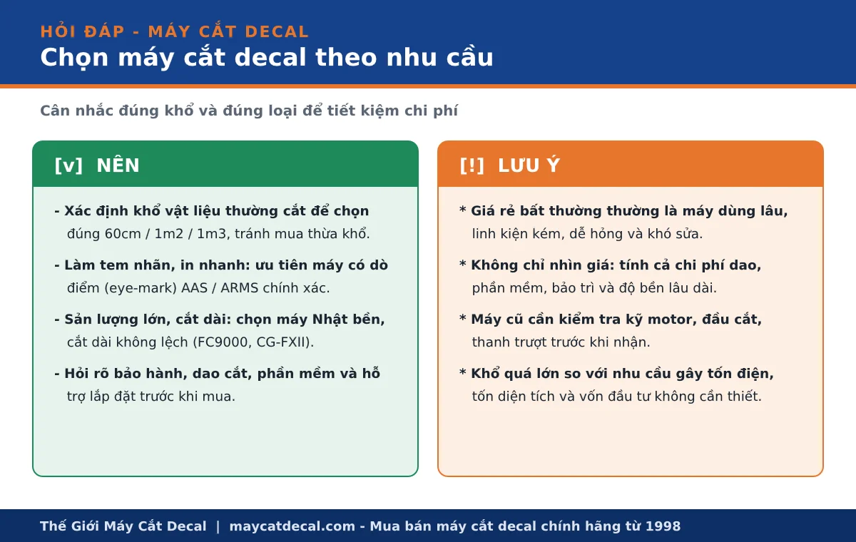 Hướng dẫn chọn máy cắt decal theo nhu cầu